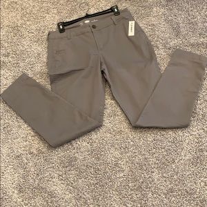 Gray skinny cotton pants